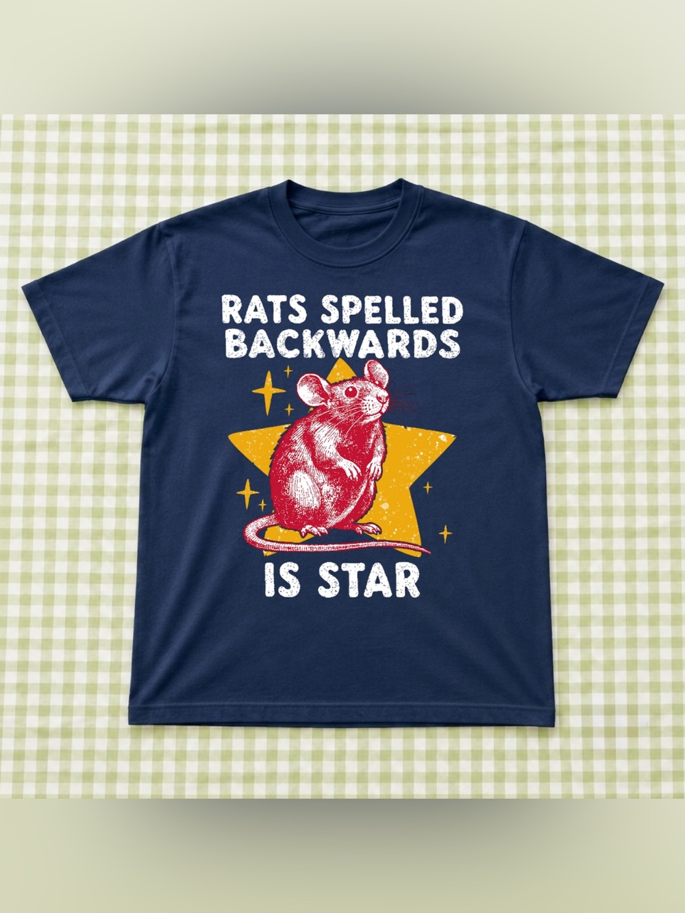 New Navy 'Rats Spelled Backwards Is Star' Graphic Gildan Tee